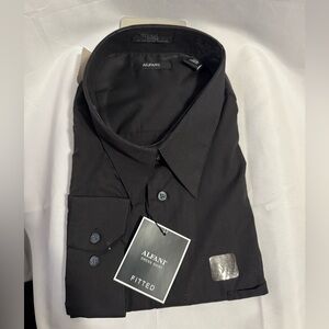 NWT Alfani Men's Charcoal Dress Shirt Size XL